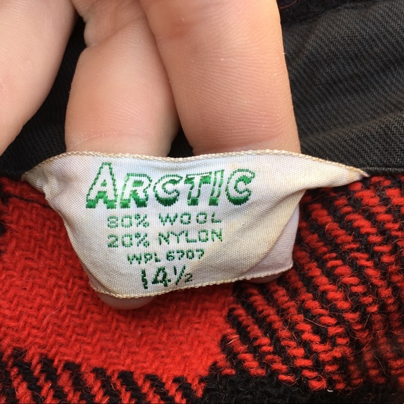 Vintage Arctic Wool Blend Red Black Plaid Jacket - Picture 6 of 7